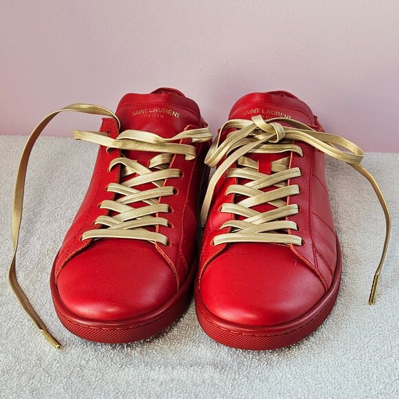 Saint Laurent Red Sneakers - Picture 1 of 8